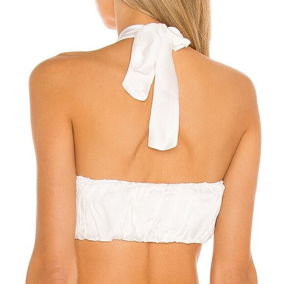 Lovers and Friends Aleric White Halter Cropped Top - Size XS - Picture 2 of 8